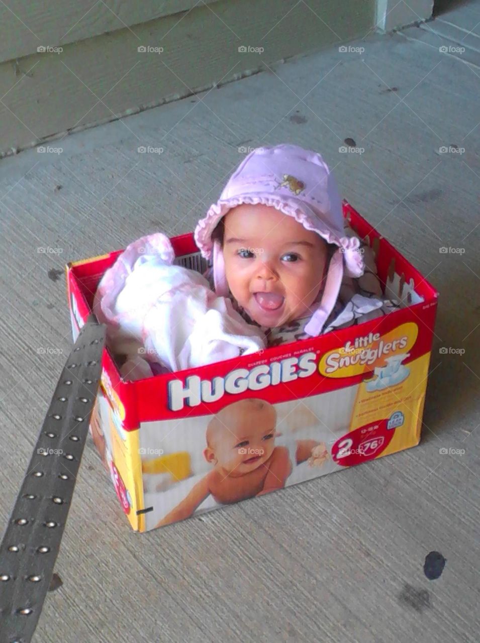 Her first wagon. This was before I finally broke down and got a real wagon