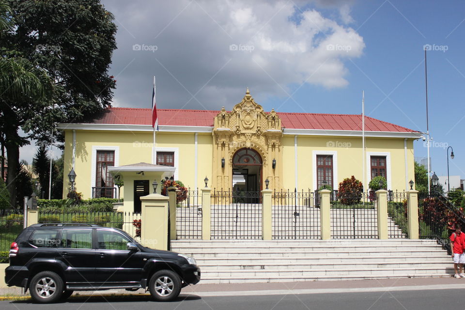 Yellow house in Costa Rica