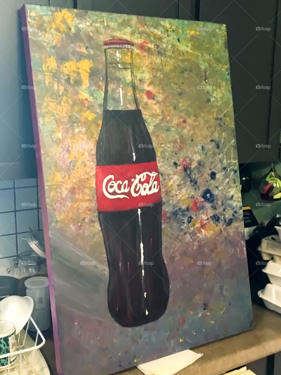 Coke bottle painting 