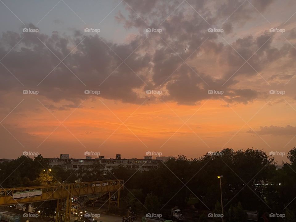 Beautiful sunset view from Balcony 