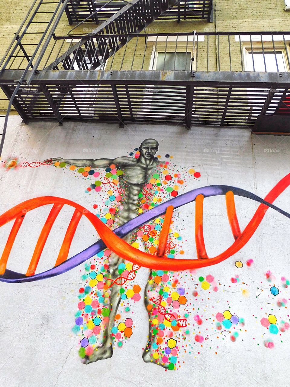 Midtown East mural of DNA