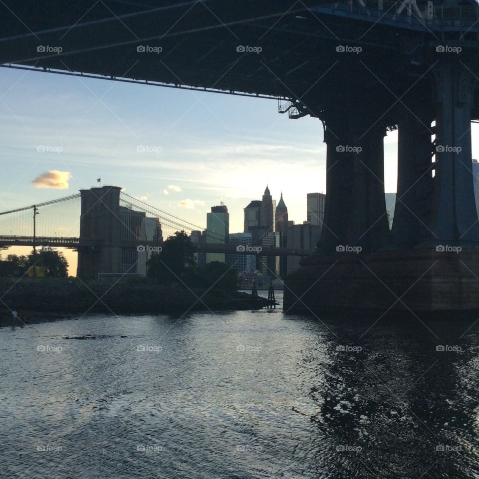 Under the Manhattan bridge 