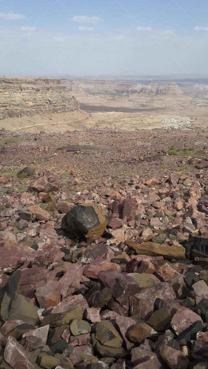 stones from Kawkaban mountain. charming views.