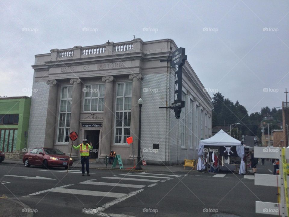An Old, Historical Bank in Astoria, Oregon 