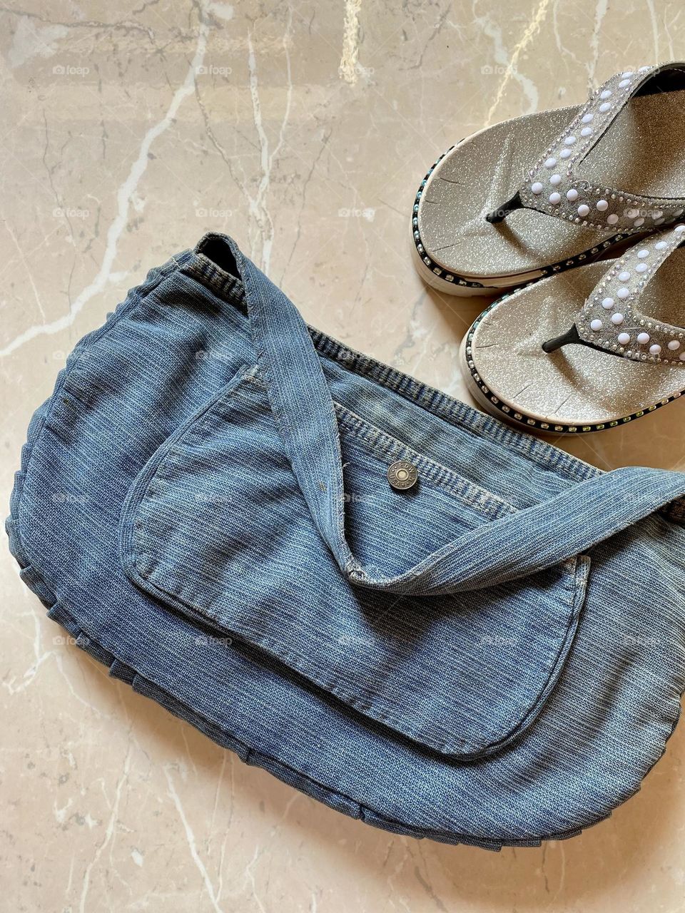A handbag which I have made from an old trousers 