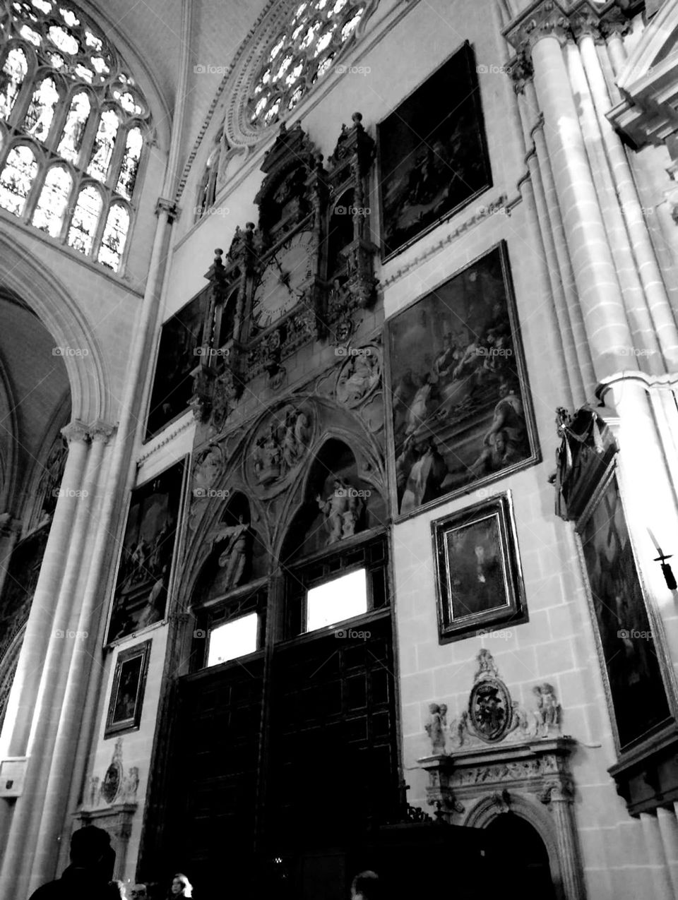 Santa Iglesia Catedral Primada building in Toledo, Spain Madrid, beautiful architecture and design in its structure, internal part