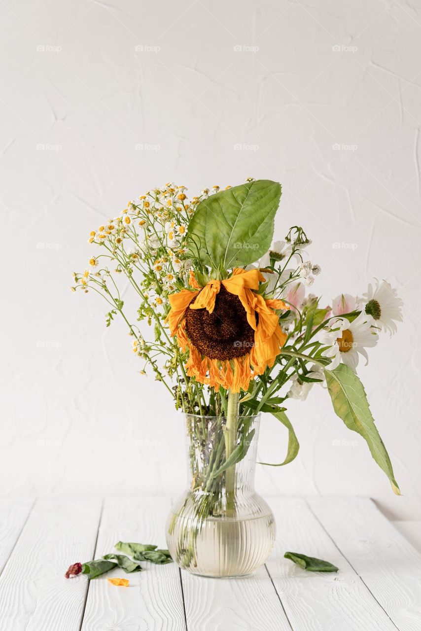 beautiful flowers in the vase