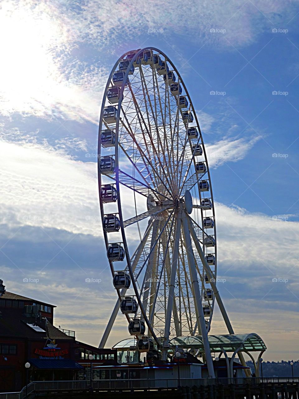 ferris wheel on a sunny day