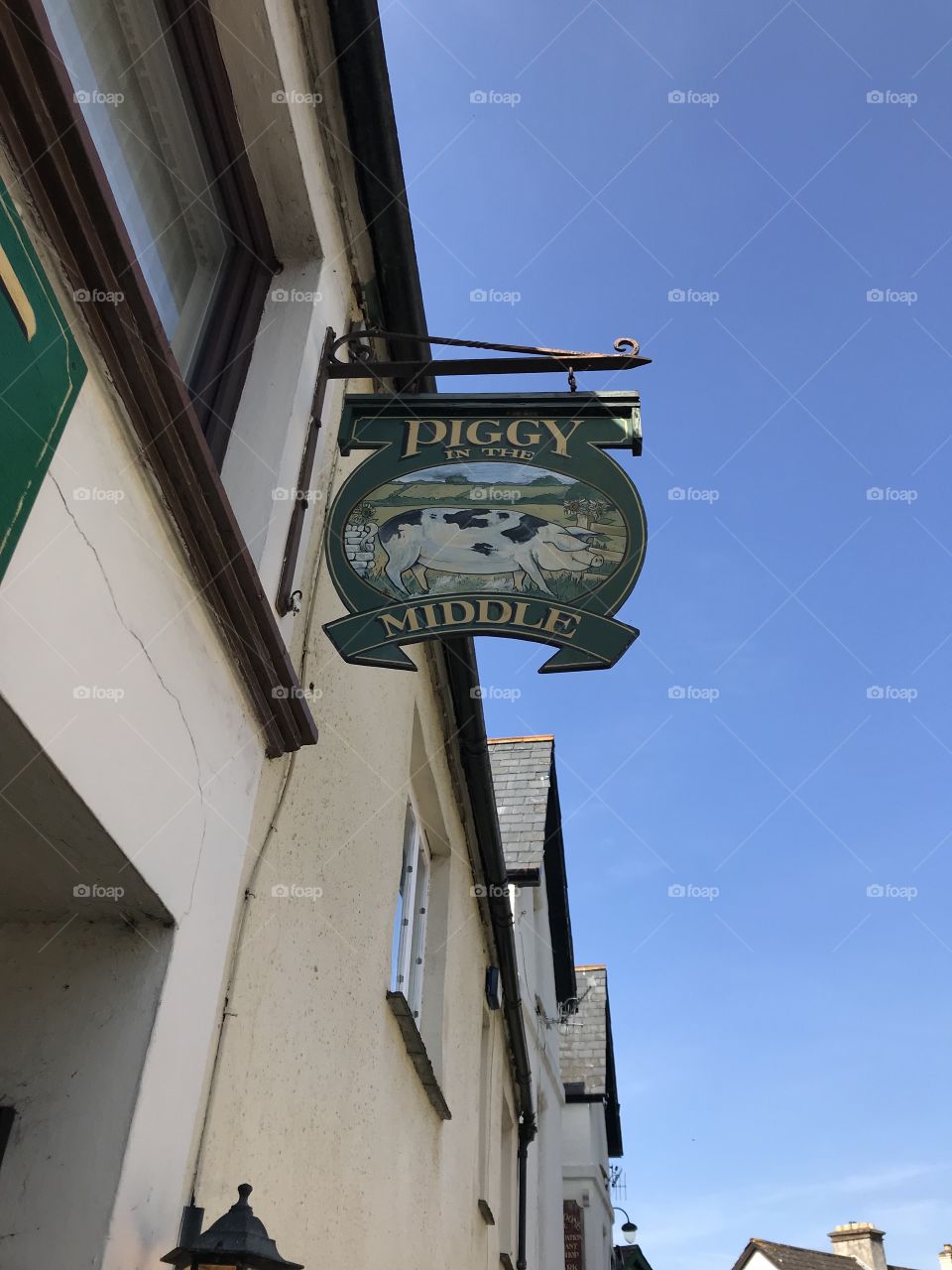 I will always love signage, this one called “Piggy in the Middle” with this plump black and white pig is one such example of their authenticity.