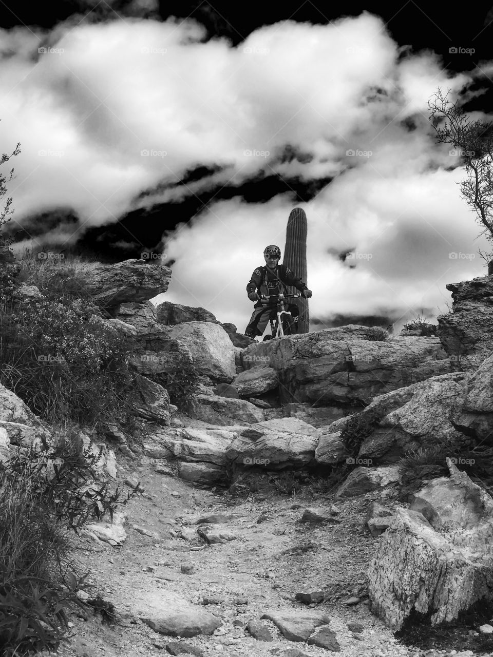 Black and White - Mountain Biking 