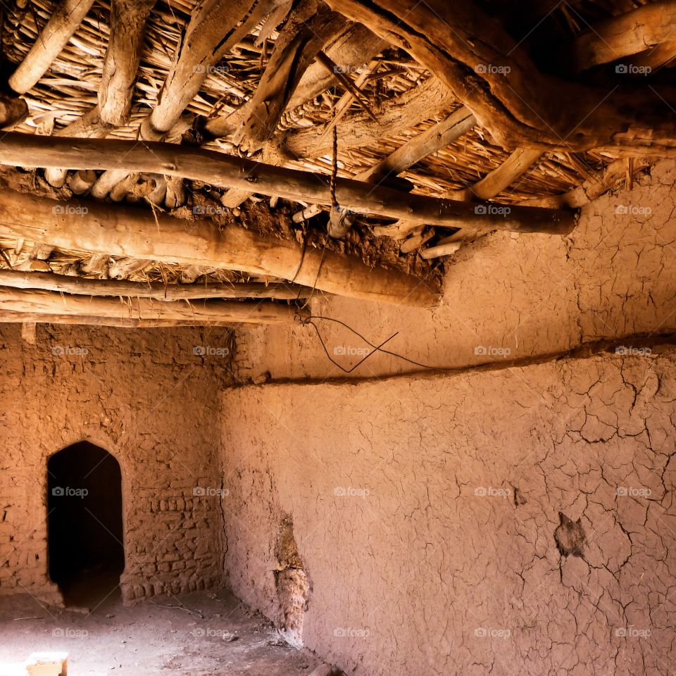 Ceiling in old house in Morocco