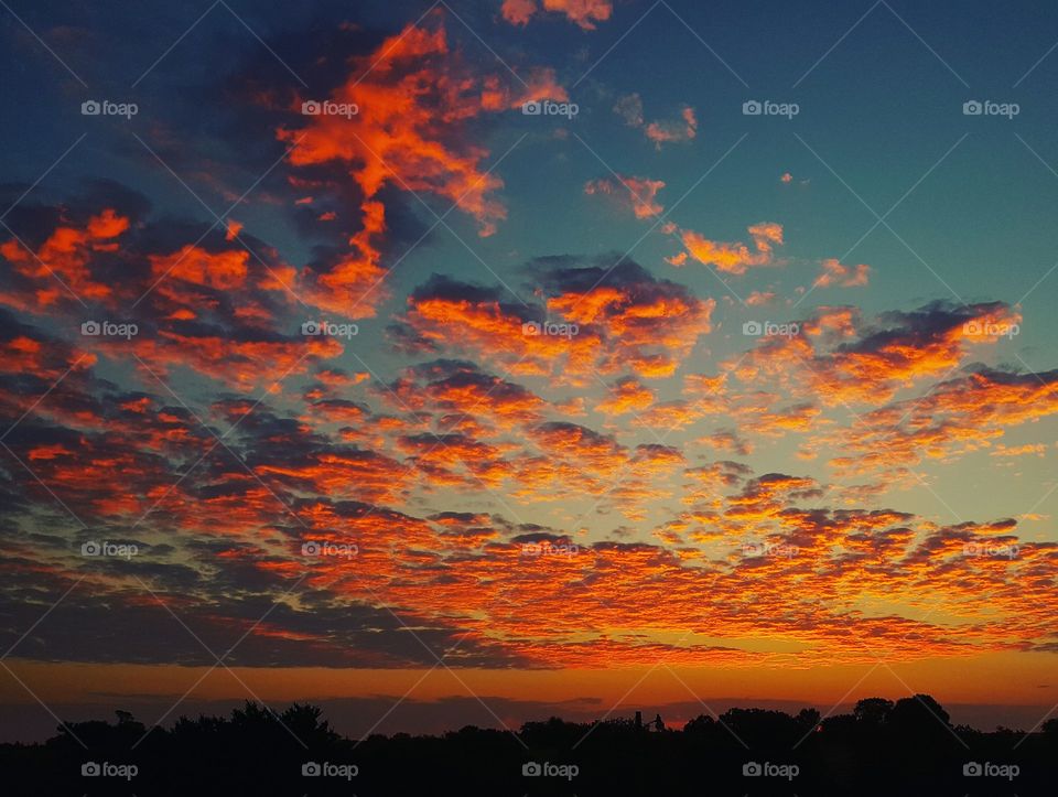 cirrocumulus clouds at sunrise