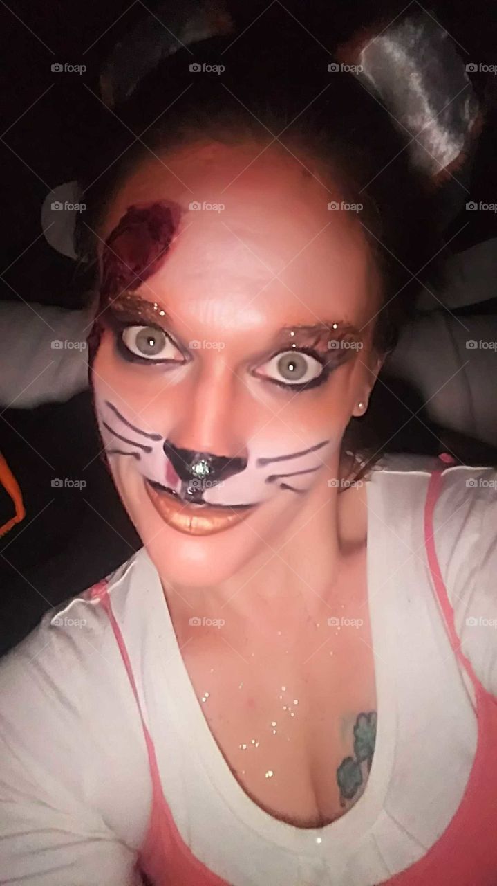 Halloween dead fox makeup