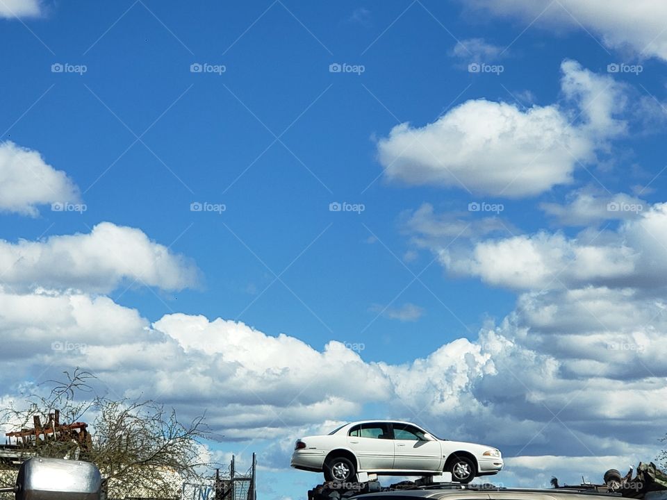 car on high in the clouds