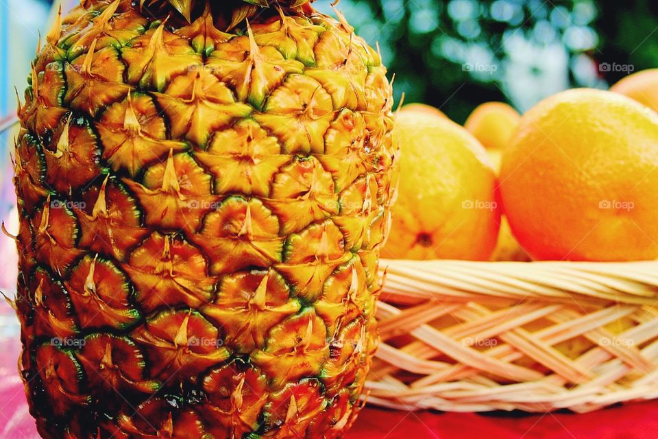 Pineapple and fruits