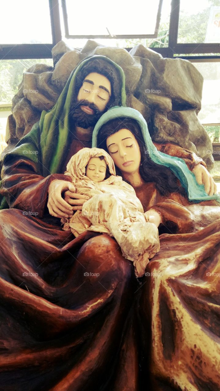 The sleeping holy family