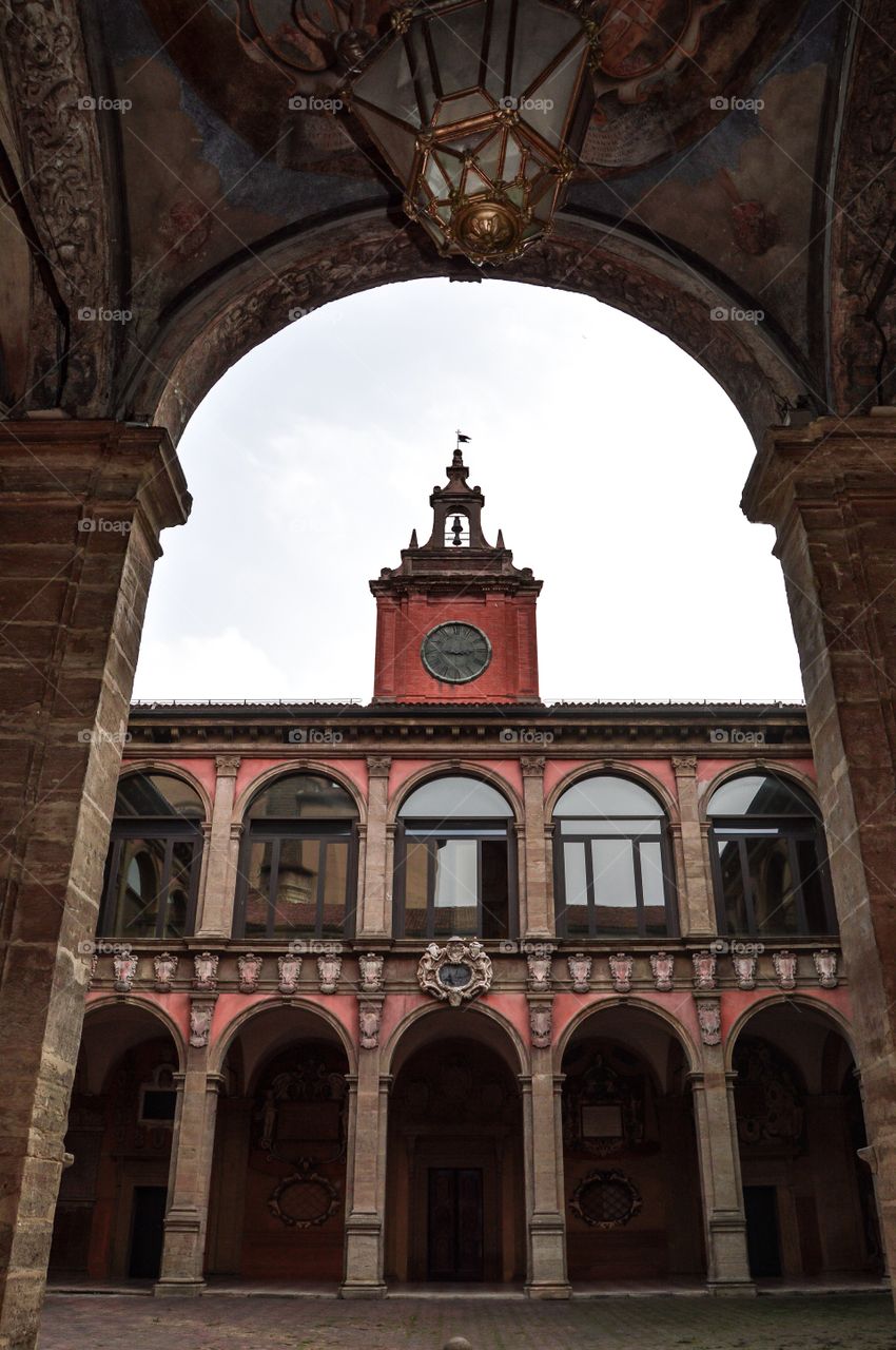 Archiginnasio de Bolonia. Palacio del Archiginnasio de Bolonia (Bologna - Italy)