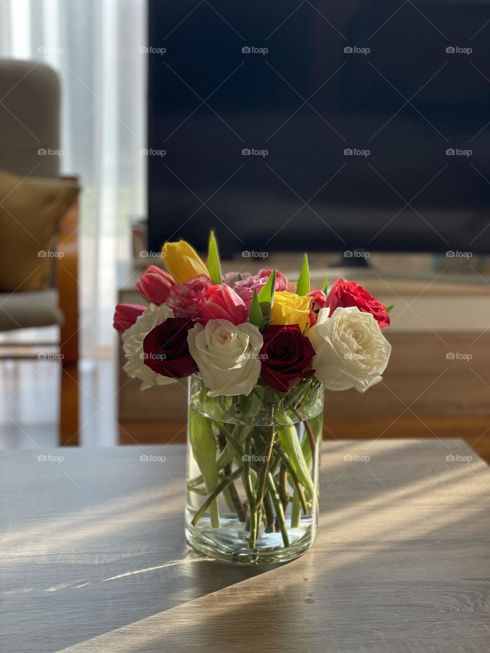 Bouquet in a vase.