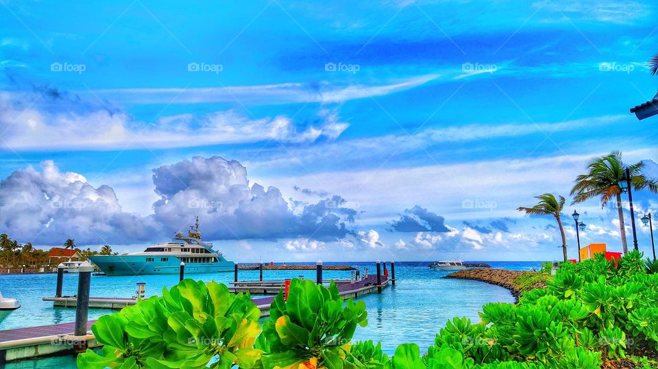 Beautiful landscape of crossroad, Maldives during the day