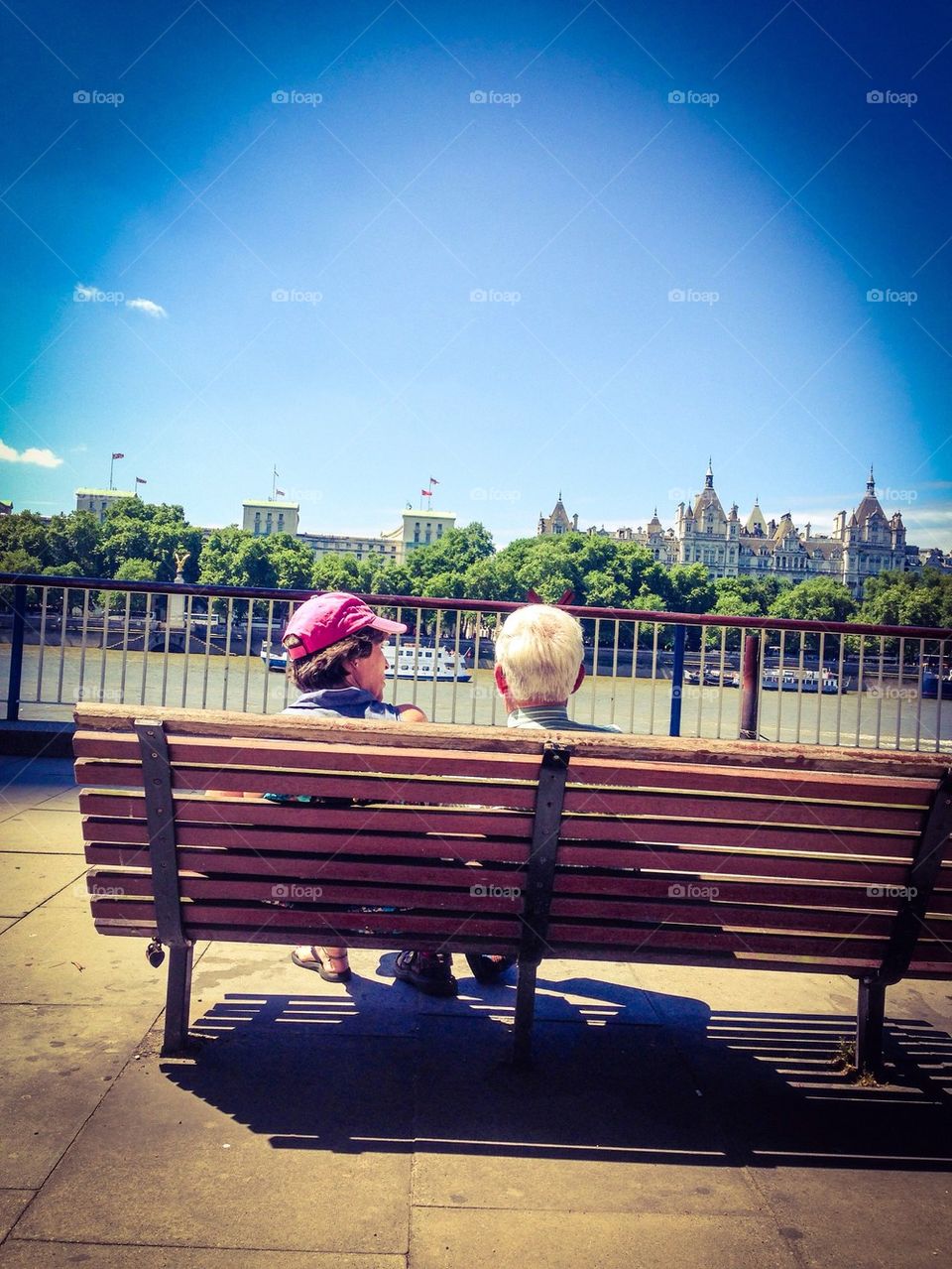 London couple on the bench