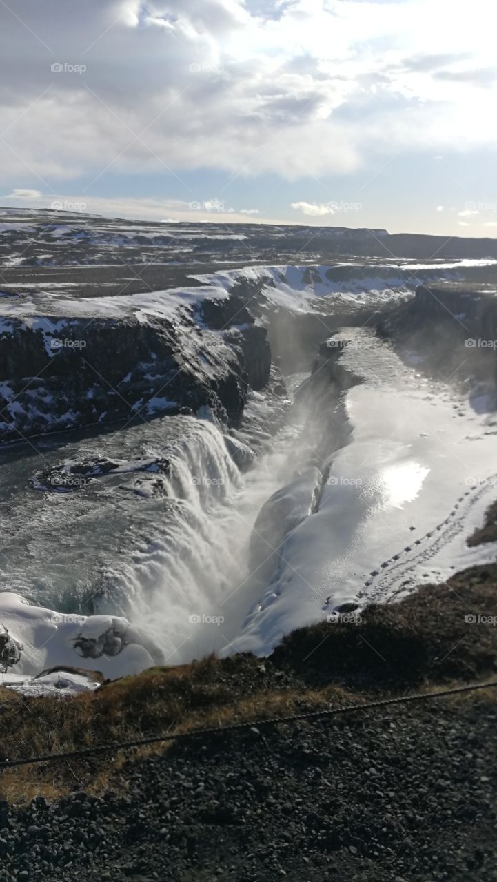 Iceland: Gullfoss waterfalls