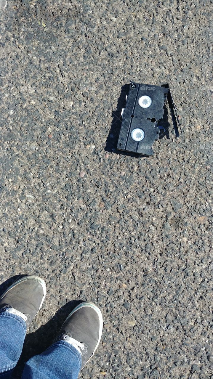 broken vhs tape