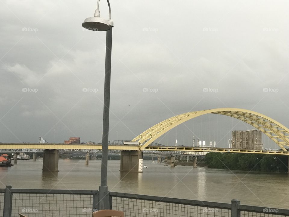 Ohio river before the rain