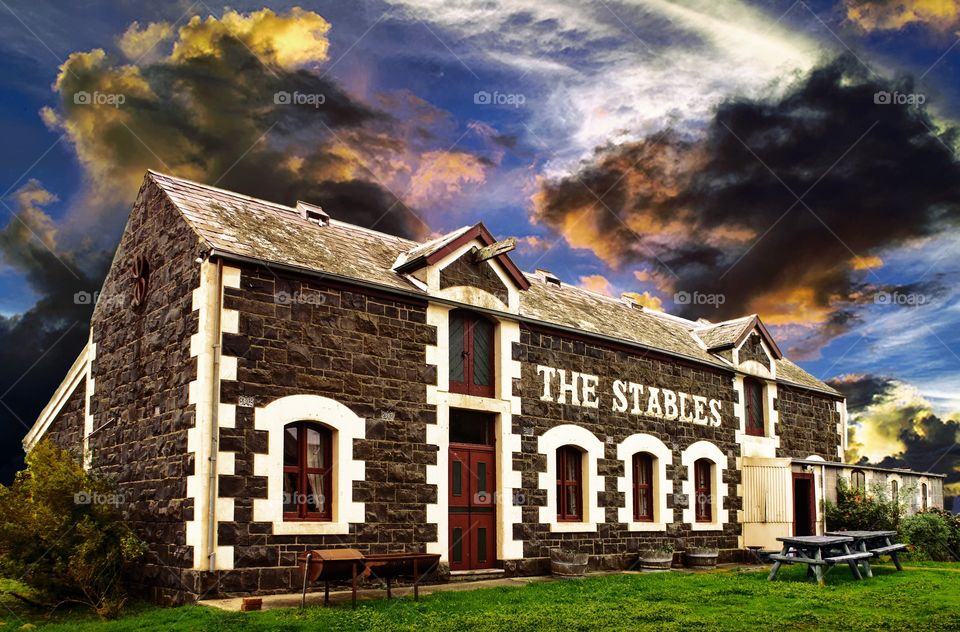 Sunset Over The Stables