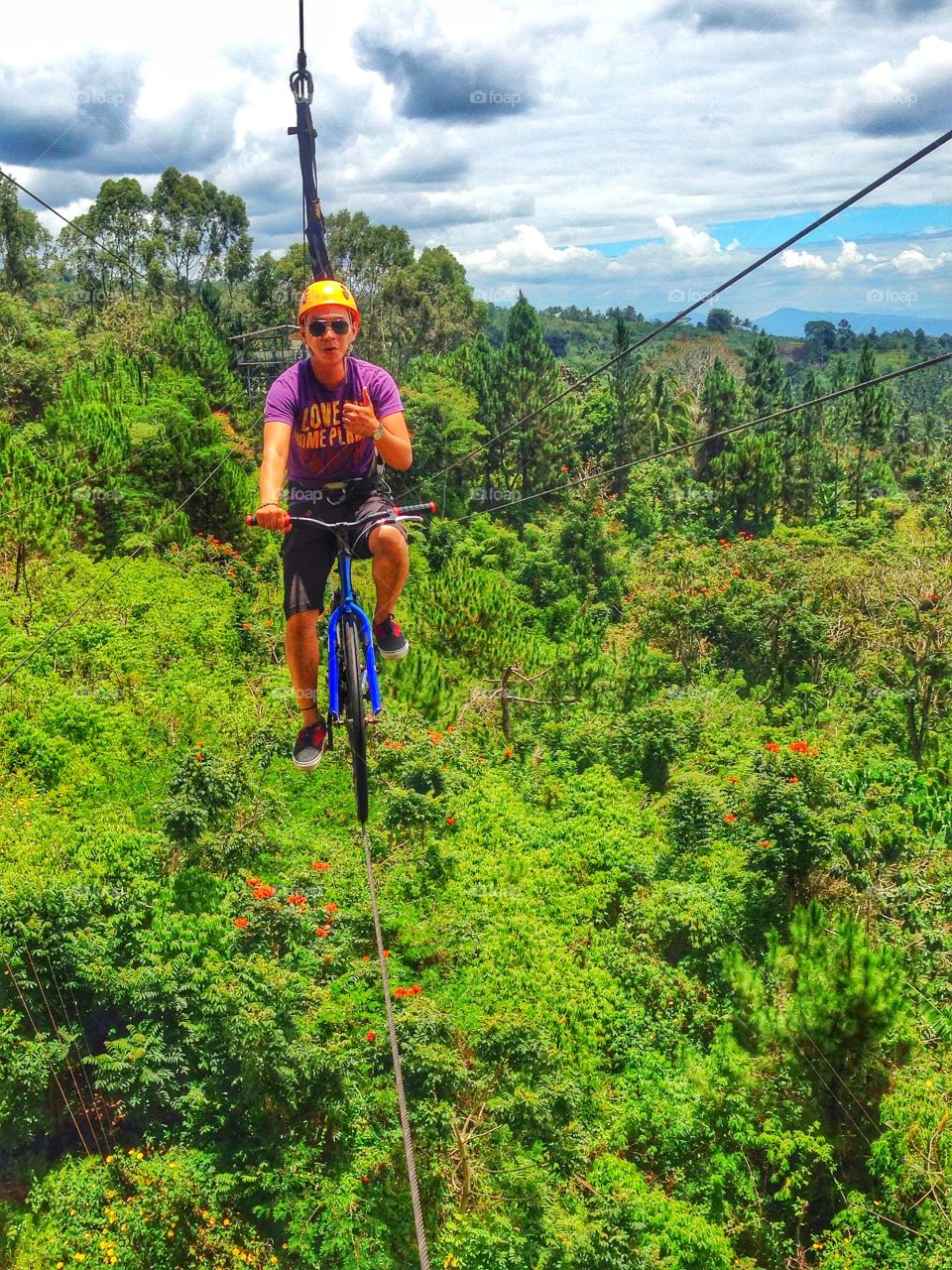 Sky biking. This is the first time I experienced biking in the sky. 