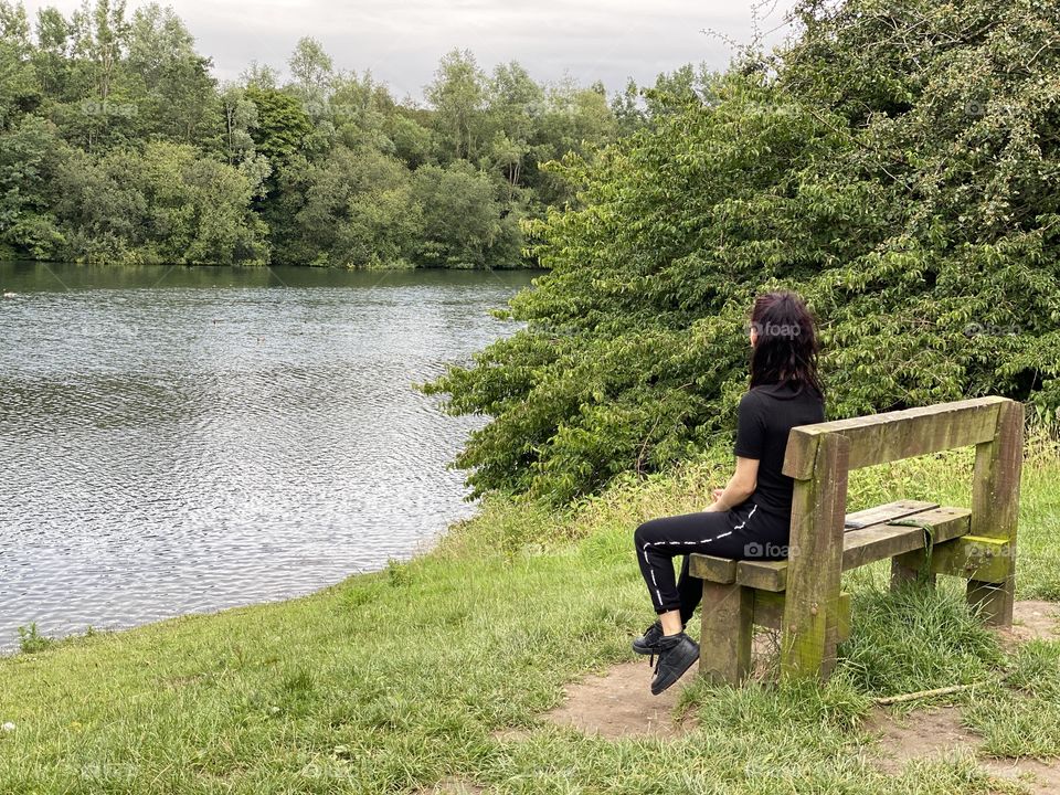 Me, sitting on a bench. A short walk. Admiring nature.