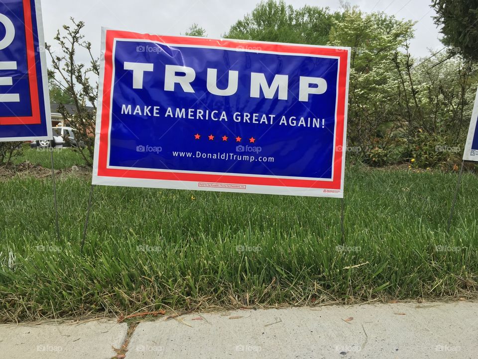 Donald Trump campaign sign in Maryland
