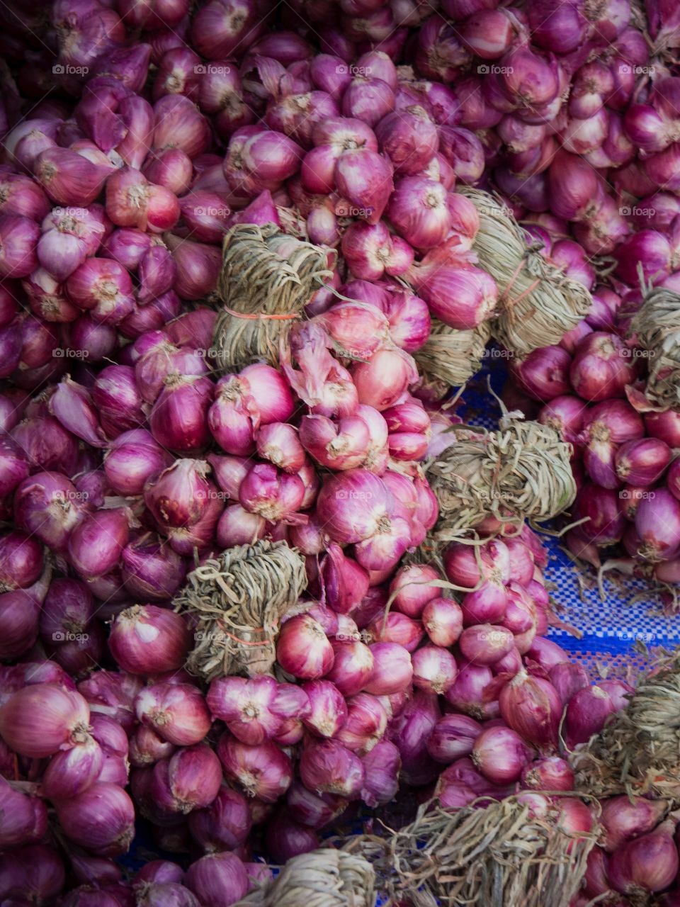 Spring Onions Season at Street Market in Thailand