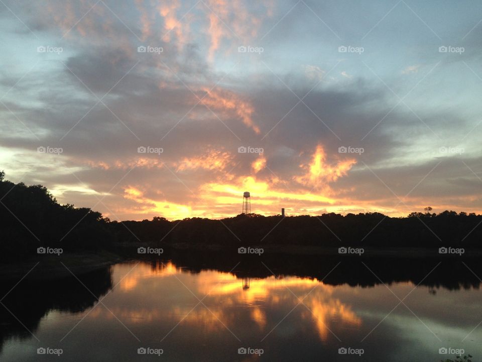 Sunset views in a rural area.