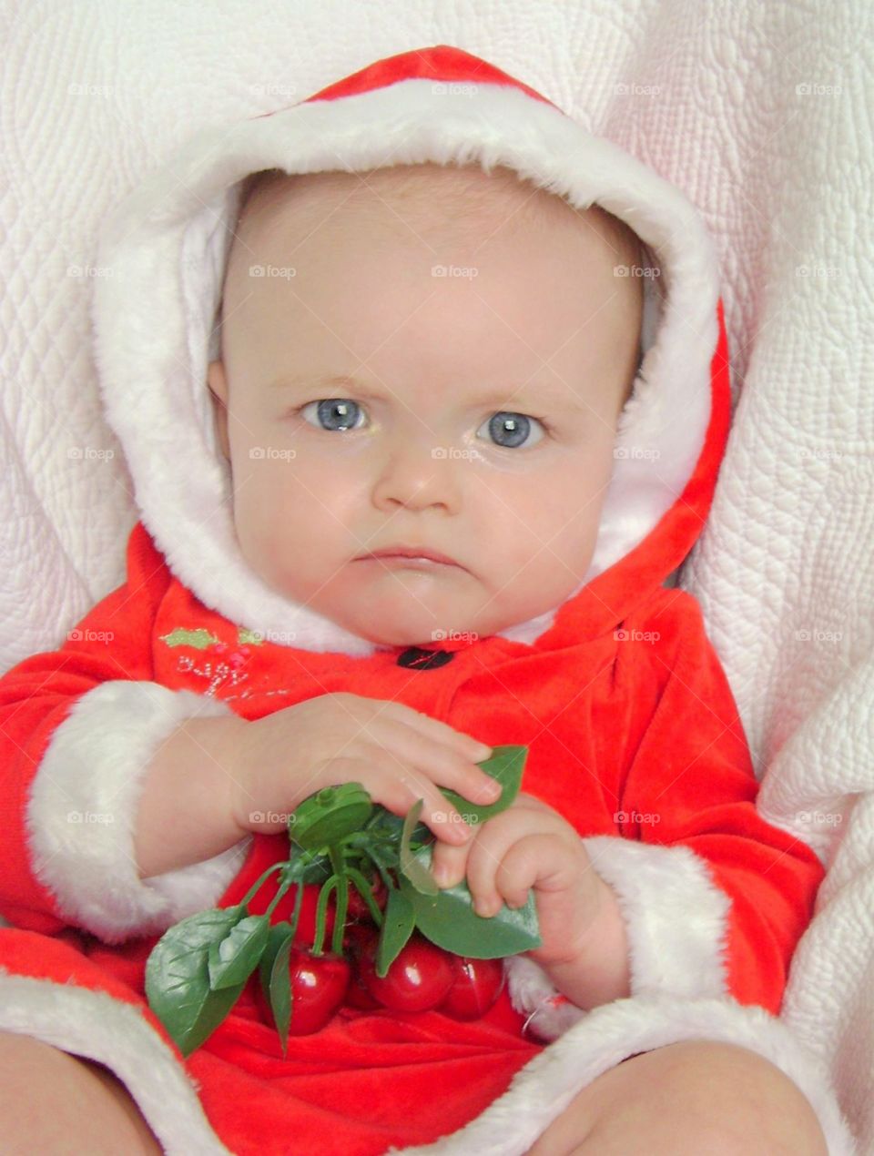 Baby Scrooge . My daughter just didn't want to smile! This picture makes me laugh "Tis the Season to be JOLLY" 