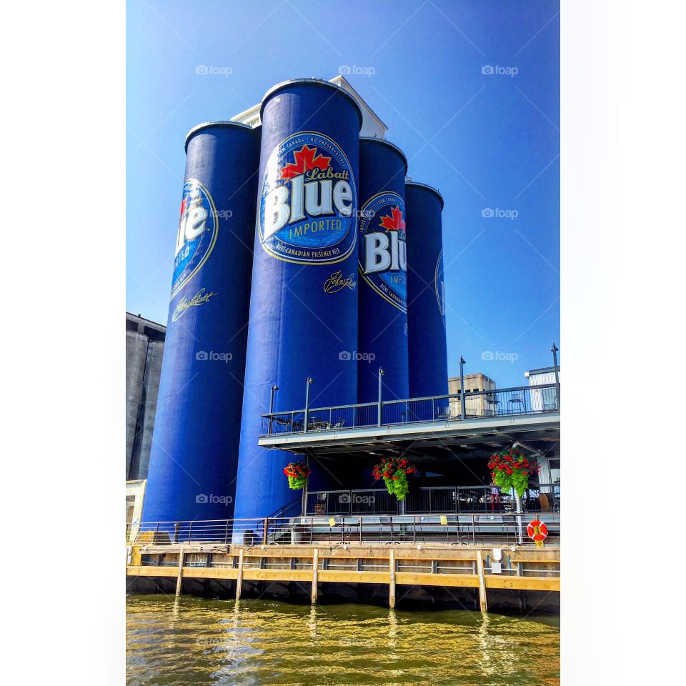 Labatt Blue 6 Pack. The Labatt Blue 6 Pack grain elevators in Buffalo, New York 