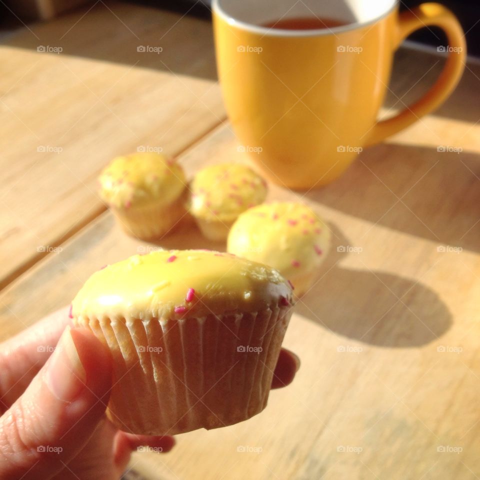 Yellow cupcakes. Yellow cupcakes