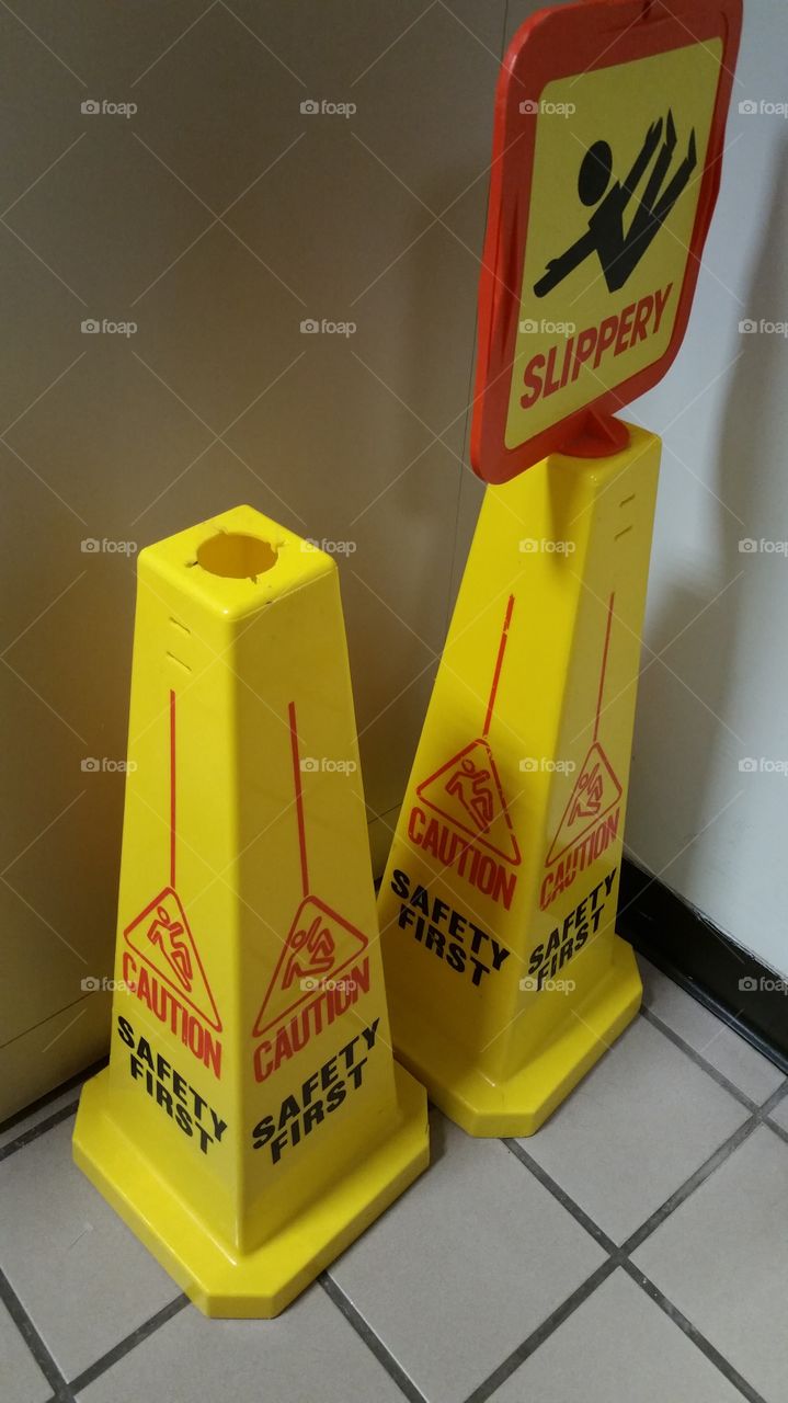 Caution cones, safety first