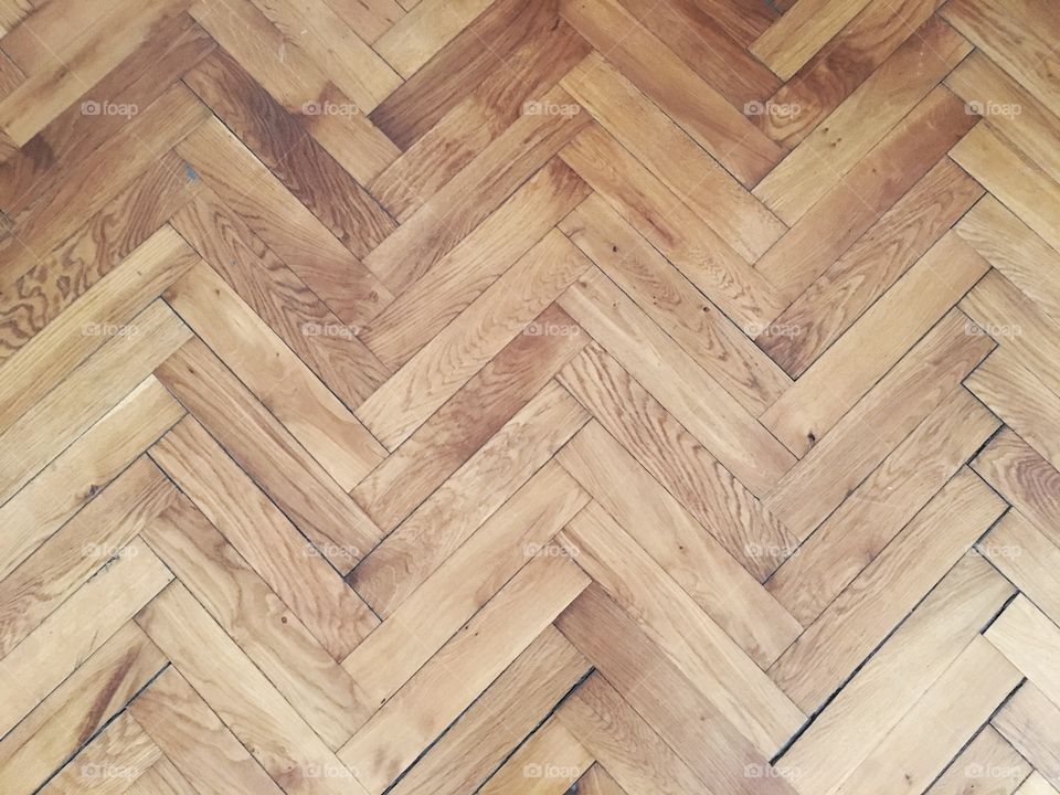 Top down view of wooden parquet floor texture