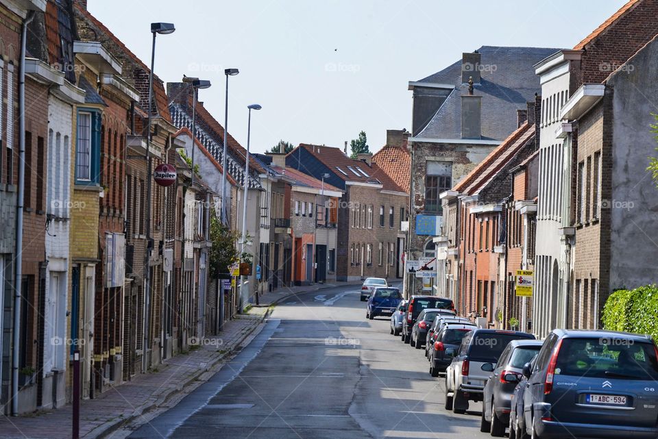 A random street in Flanders, Belgium