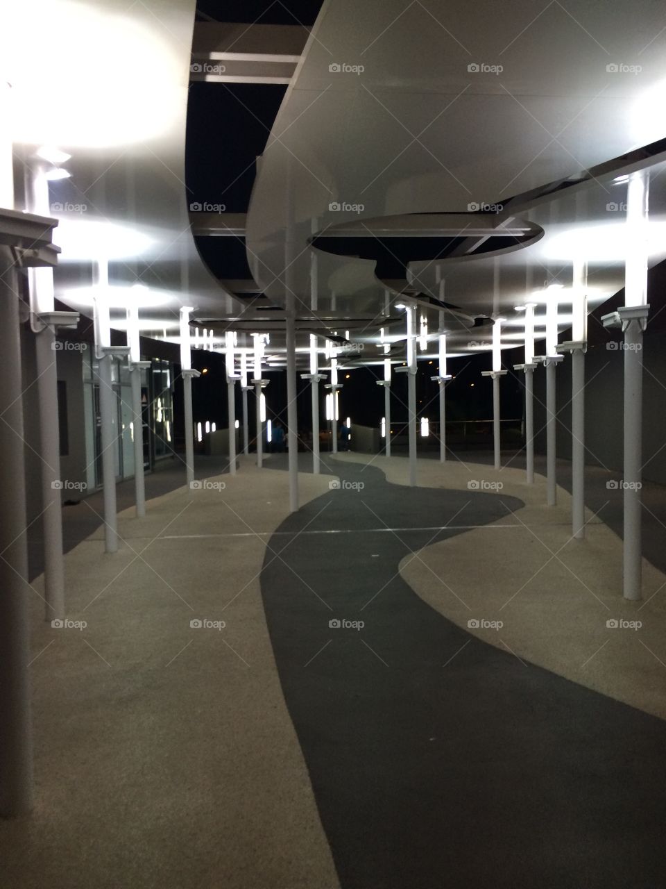 Road light night mall