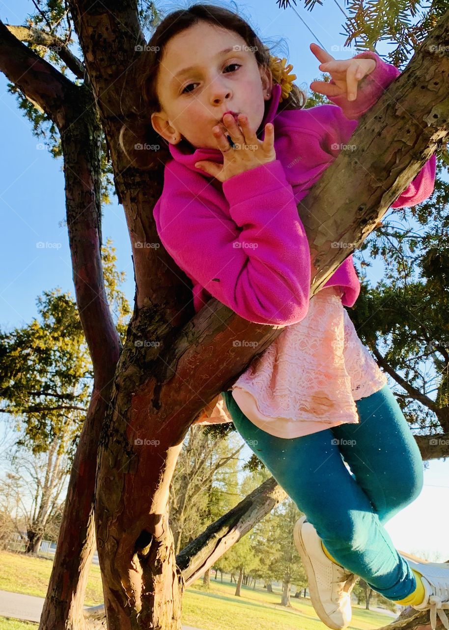 Girl In Tree