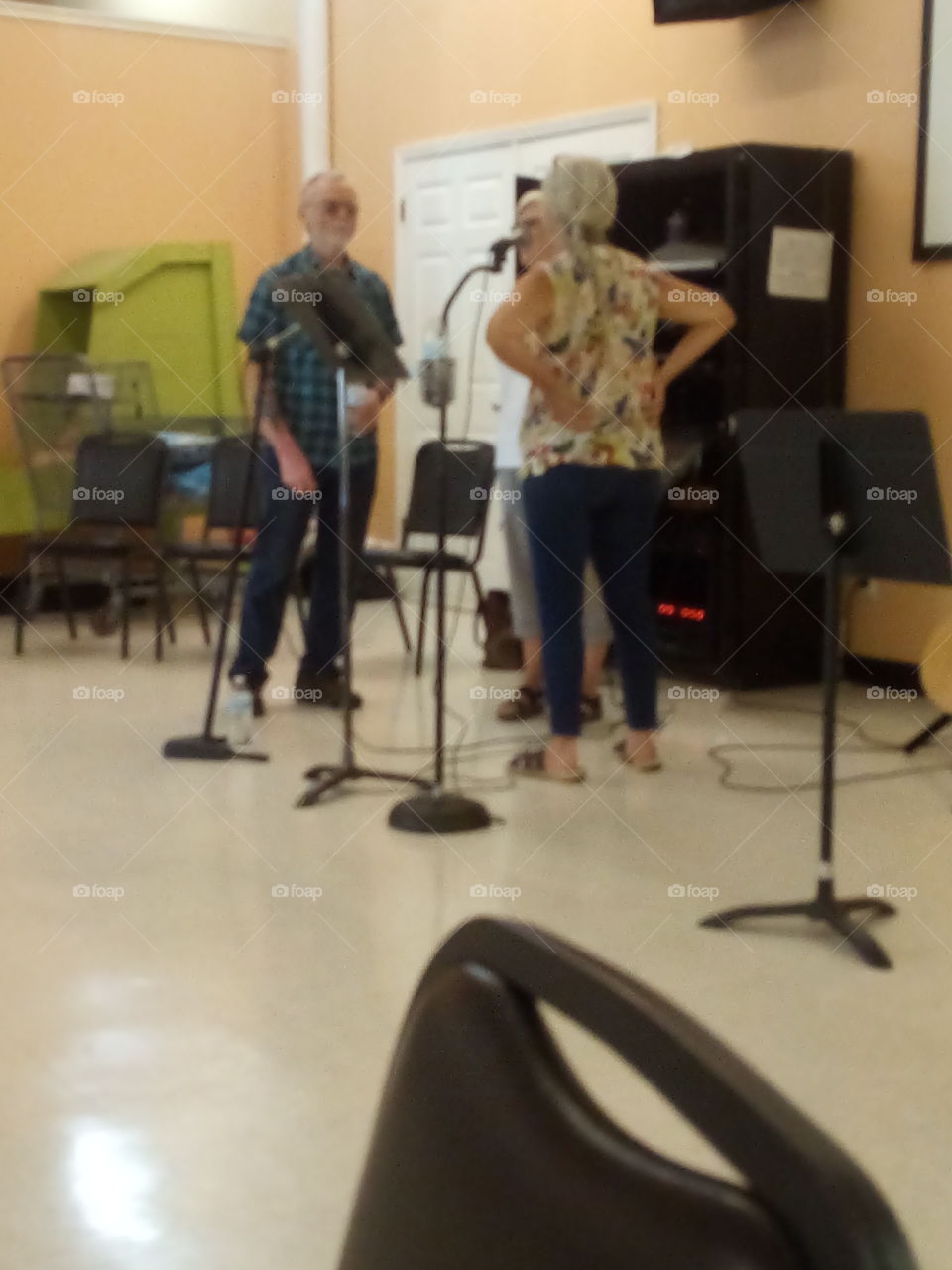 listening to gospel singing as we all wait to feed the homeless on this father's day.