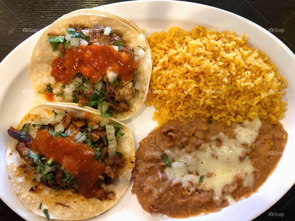 Tacos With Rice And Beans