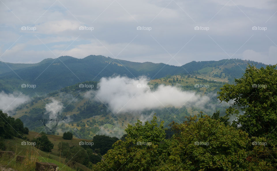 Fog in mountains