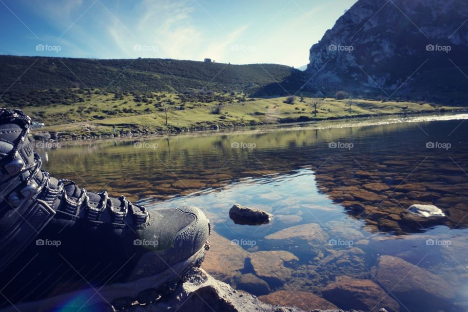 Lake#nature#stones#shoe#tracking#mountain#colors