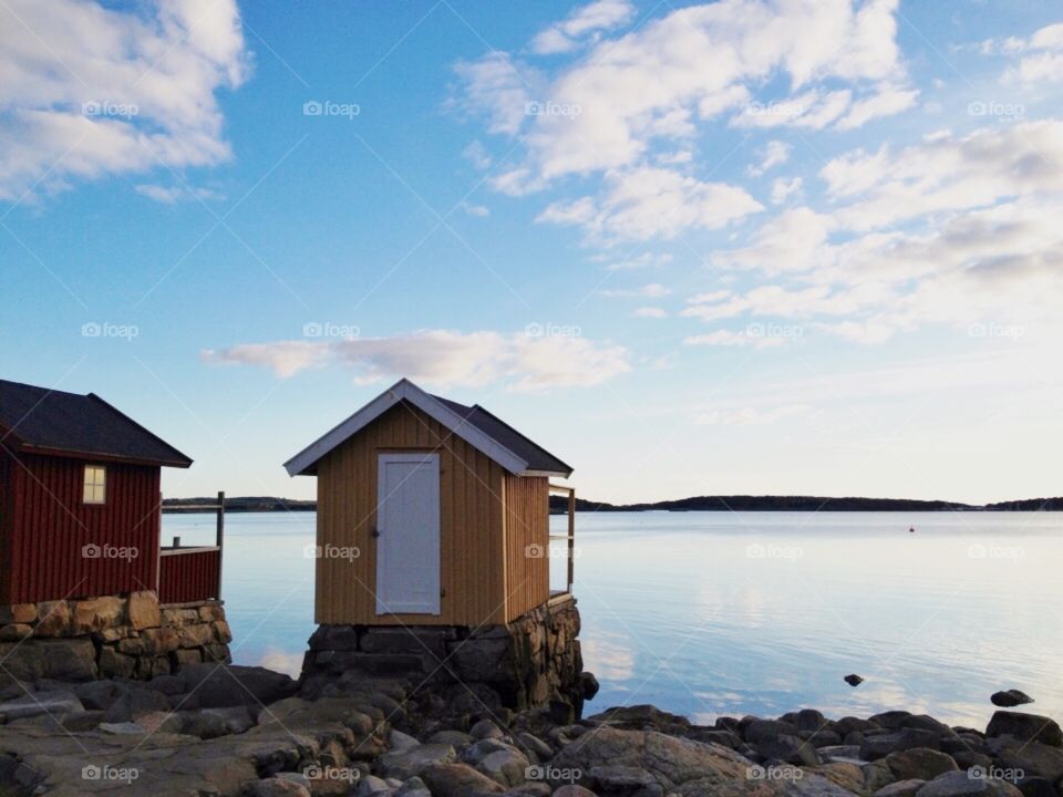 Boathouse on the beach