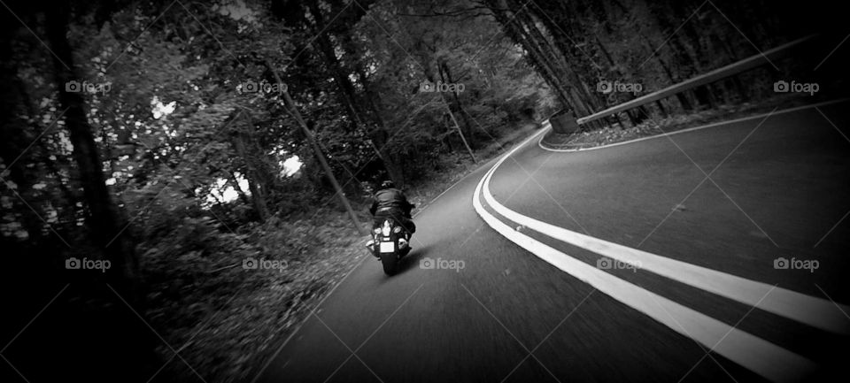 Welsh bikers on the open road