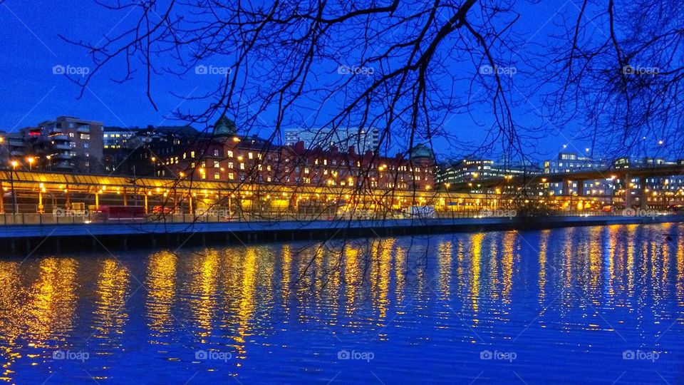 Stockholm city by night