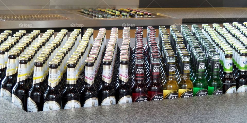 Bitburger beer at the Bitburger museum's bar. 