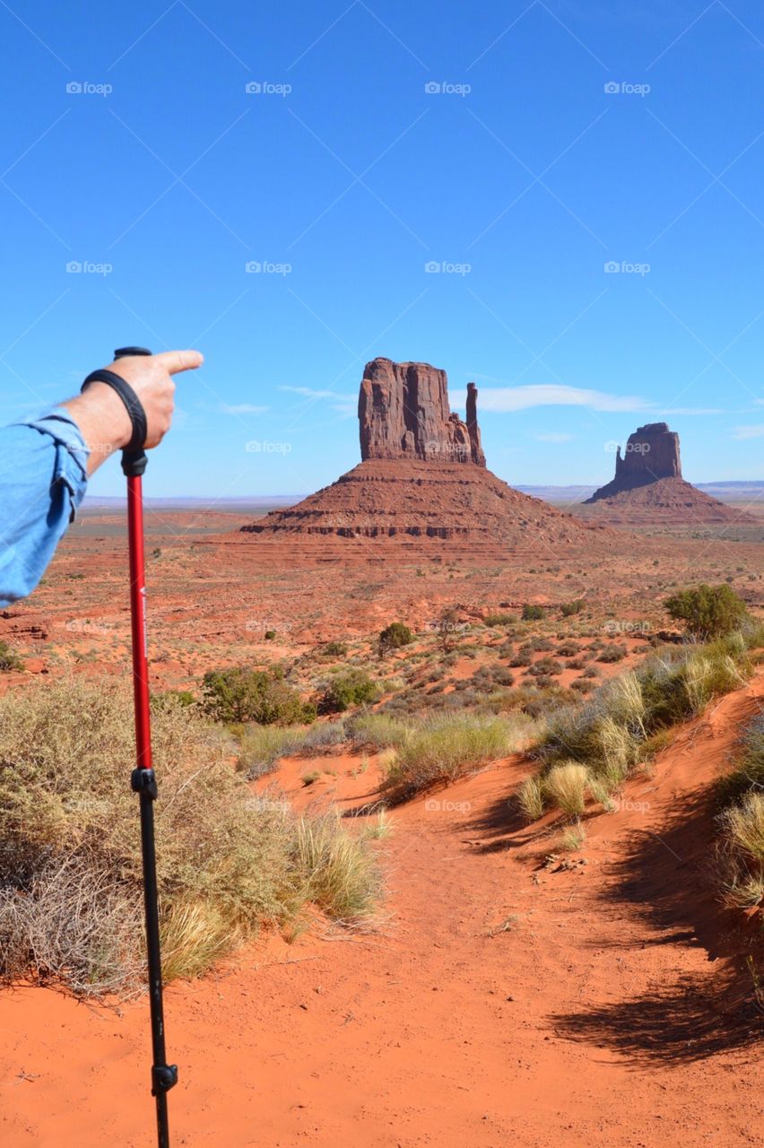 Hiking in the desert